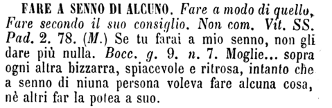 fare-a-senno-di-alcuno