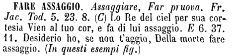 fare-assaggio