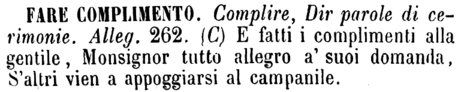 fare-complimento