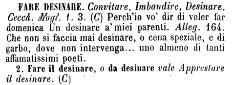 fare-desinare