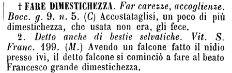 fare-dimestichezza