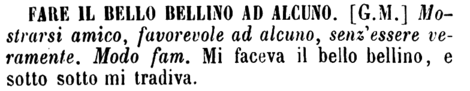 fare-il-bello-bellino-ad-alcuno