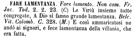 fare-lamentanza