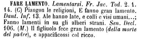 fare-lamento