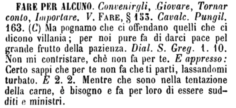 fare-per-alcuno