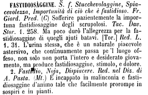 fastidiosaggine