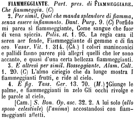 fiammeggiante