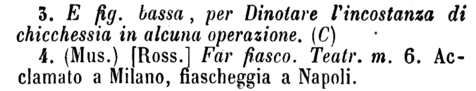 fiascheggiare