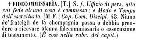 fidecommissaria