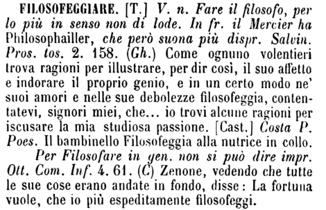 filosofeggiare