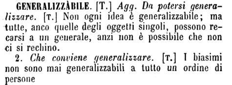 generalizzabile