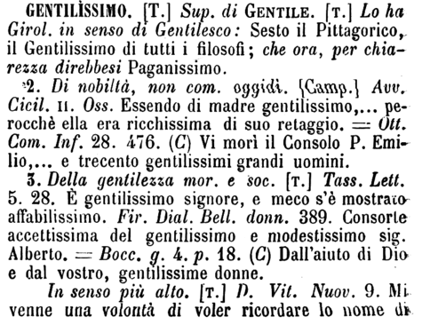 gentilissimo