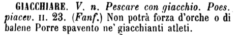 giacchiare