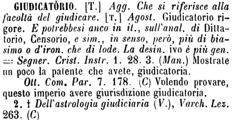 giudicatorio