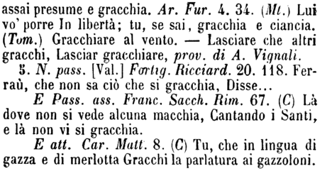 gracchiare