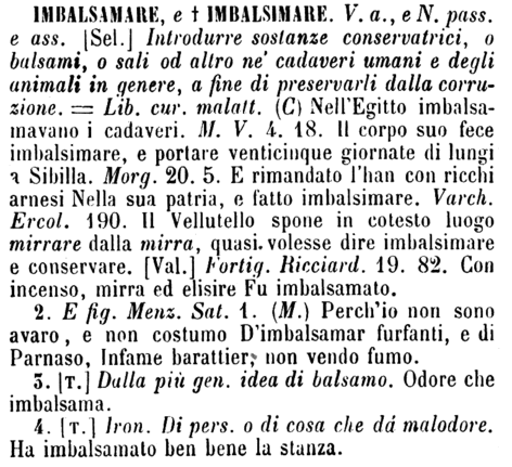 imbalsamare