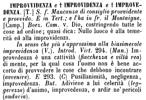 improvvidenza