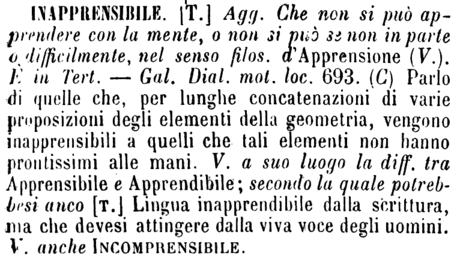 inapprensibile