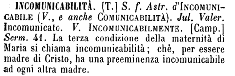 incomunicabilita