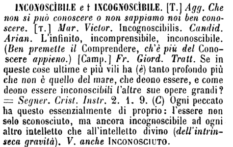 inconoscibile