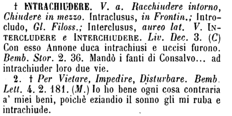 intrachiudere