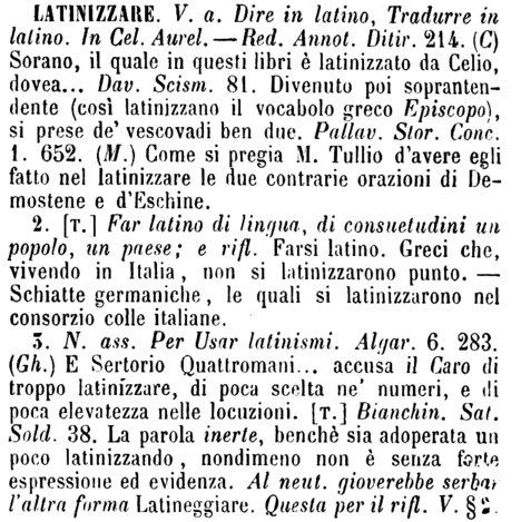 latinizzare