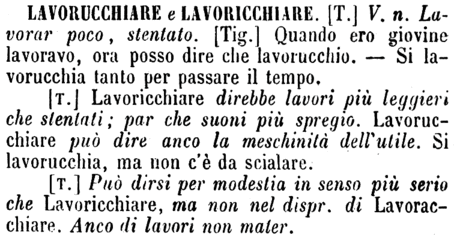 lavorucchiare