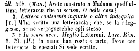 letteraccia