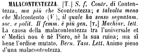 malacontentezza