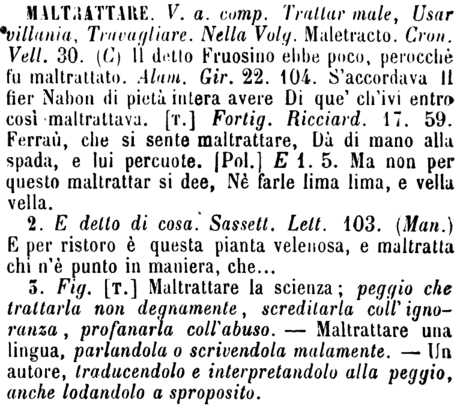 maltrattare