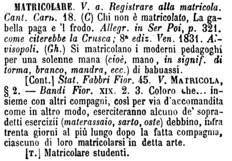 matricolare