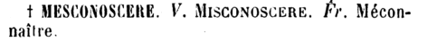 mesconoscere