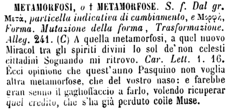 metamorfosi