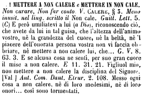 mettere-a-non-calere