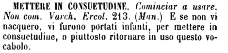 mettere-in-consuetudine