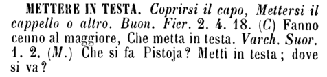 mettere-in-testa