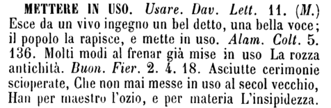 mettere-in-uso