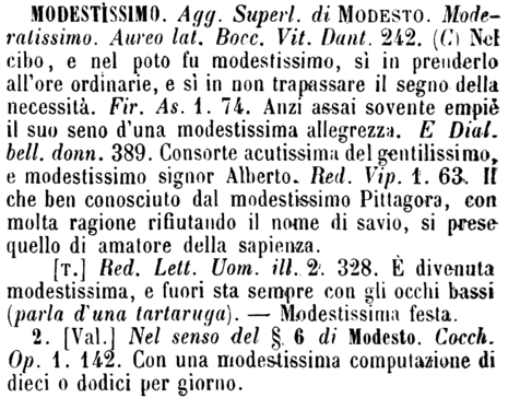 modestissimo