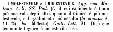 molestevole