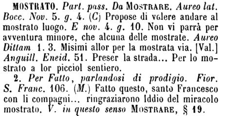 mostrato