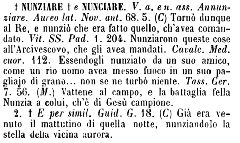 nunziare