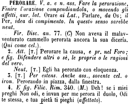 perorare