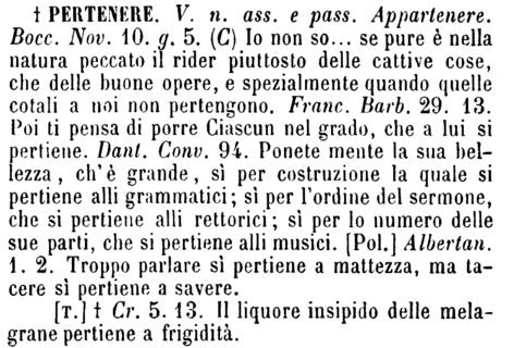 pertenere