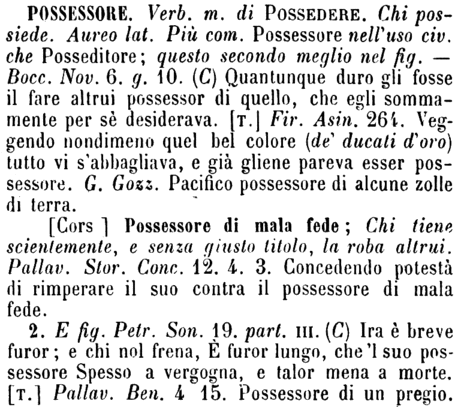 possessore