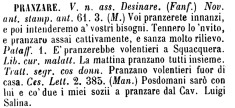 pranzare