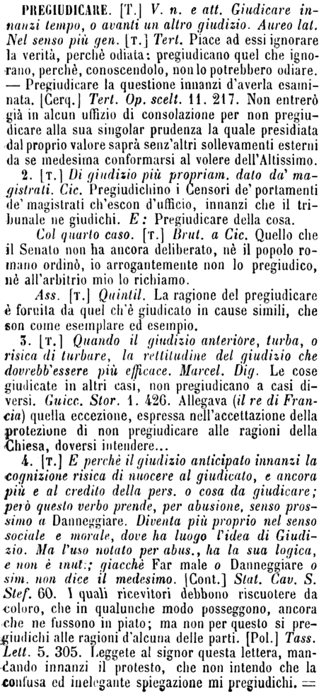 pregiudicare