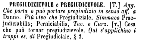 pregiudizievole