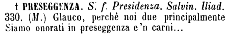 preseggenza