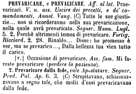 prevaricare