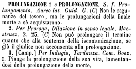 prolungazione